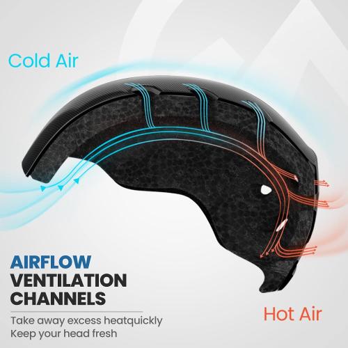 OutdoorMaster Kelvin Carbon Fiber Ski Helmet - Snowboard Helmet for Men, Women & Youth