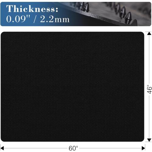 Tydle Chair Mat for Carpet, 60 x 46 Non-Slip Chair Mat for Carpeted Floors, Heavy Duty Computer Under Desk Plastic Floor Mat with Grips, Carpeted Floor Protector for Home Office (Black)
