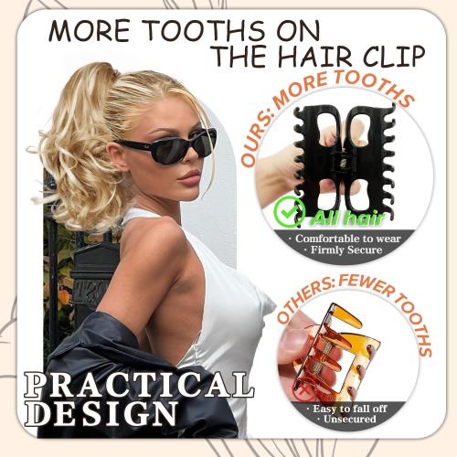 Ponytail Extension - Claw Clip Ponytail Extension for Women, Short Curly Pony Tails Hair Extensions, 10 Inch Fake Ponytail Wig for Daily Use