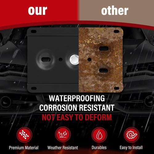 No Drill Front License Frame Compatible with Lexus 2015-up NX RX 2019-up UX Anti-Theft License Plate Grille Mount Holder Car Tag Covers Rust-Proof, Rattle-Proof Car Accessories