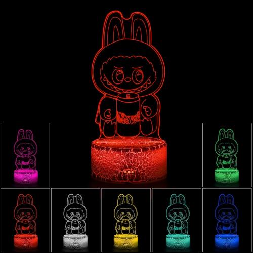 Cartoon Night Light,Cute Night Light, Anime Charater 7 Color Change Decor Lamps,Kids Gifts for Christmas Birthday(Style3)