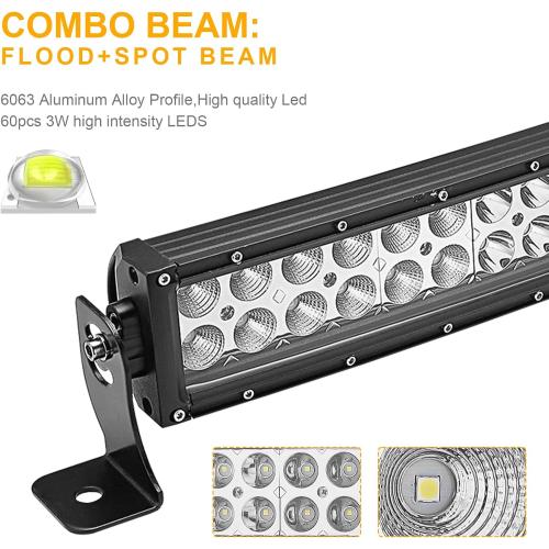 WeiSen 32 LED Light Bar Kit with Plug & Play Wiring Harness Compatible with Polaris RZR PRO R 4 2022-2025, 180W Curved Light and Upper Windshield Mounting Brackets