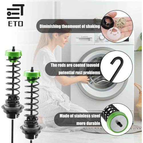 W11130362 Washer Suspension Rod Kit Compatible with Whirlpool Maytag Kenmore Washer WTW5000DW2 WTW5000DW3 WTW5000DW1 MVWX655DW1 MVWC565FW1, Replacement W10594080 W10735786 W10748956 W10780040