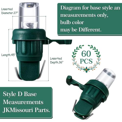 LED 5 mm Christmas String Lights Replacement Bulbs LED Wide Angle Wire Light Set Indoor Outdoor Home Decor Festival Decorations for Xmas Tree Lights(Cold White Bulb,60 Count)