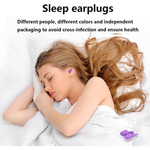 Earplugs for Sleeping Noise Cancelling, Reusable Ear Plugs– Super Soft, Silicone Ear Plug, for Sleeping 8 Pairs, Swimming, Snoring, Concerts, Work, Noisy Places (8 Colors)
