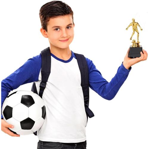 Juvale Soccer Trophy for Kids - Plastic Award Trophies - Pack of 12, 2.5 x 6 in, Gold & Black, Plastic