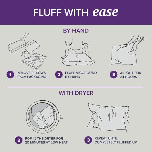 Beckham Hotel Collection Bed Pillows Queen/Standard Size Set of 2 - Down Pillow for Sleeping - Back, Stomach or Side Sleepers