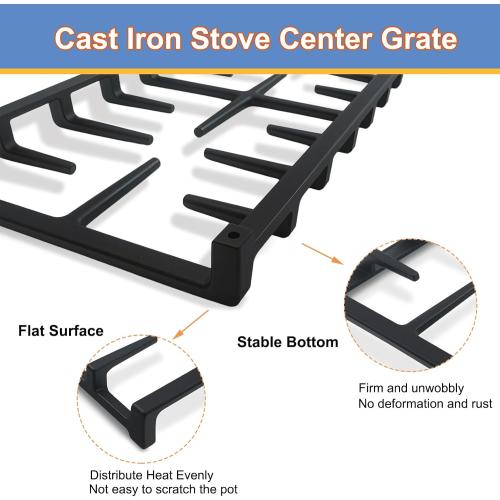 WB31X27150 Center Grate for GE Gas Stove JXGRATE1 WB31X24737 General Electric Gas Range Grate Surface Burner Grate GE Cooktop Parts Stove Top Grate Cast Iron Rack