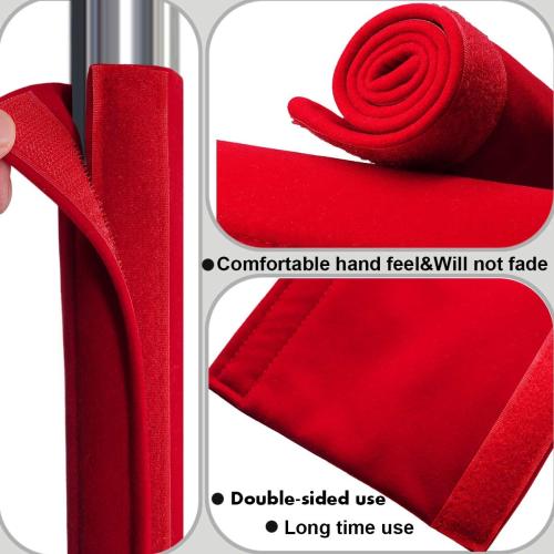 5 PCS Refrigerator Door Handle Covers, Velvet Christmas Red Decors Keep Appliance Clean for Fridge Microwave Stove Bathroom Keep Off Stains Dust Fingerprint Prevent Spread (Red)