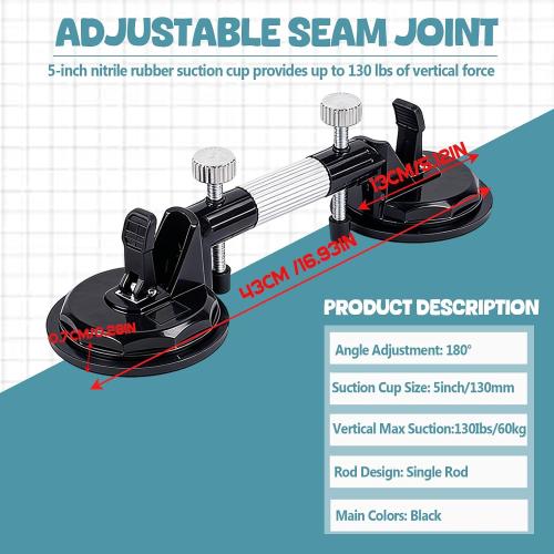 Laminate Floor Gap Repair Tool, Pro Countertop Alignment Clamps, Adjustable Granite Seam Setter with Vacuum Suction Cups, for Granite, Marble, Stone, Slab and Glass