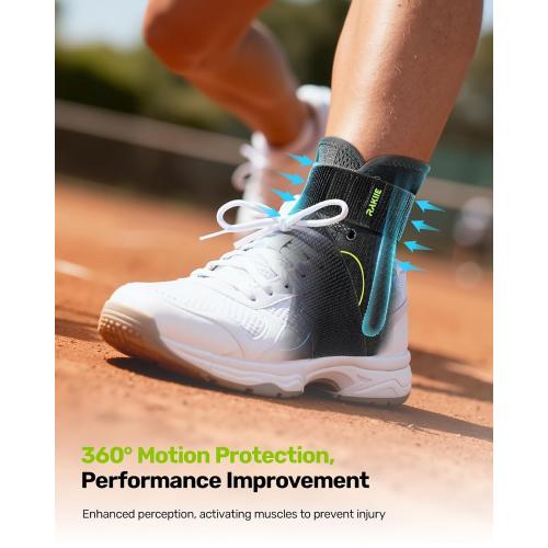 Quick Lace Up Ankle Brace with 2 Metal Support Stays, Breathable Ankle Stabilizer, Slim Fit Ankle Support Brace for Men Women, for Sprained Ankle, Sports, Injury Recovery, Size M