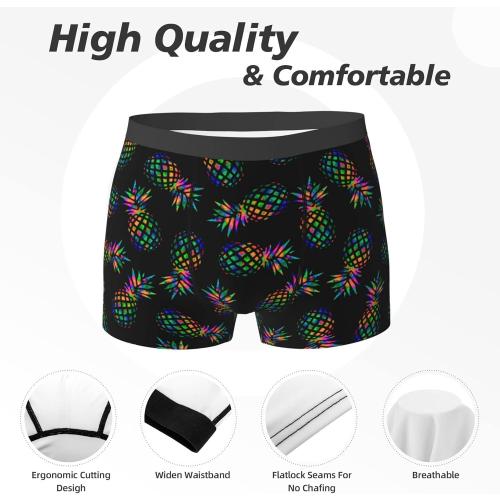 Size M..Colorful Pineapples Men'S Underwear Briefs Breathable Stretch
