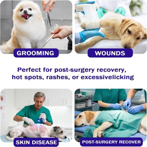 Soft Dog Cone Collar Alternative, Comfortable Cones for Medium Large Dogs to Stop Licking After Surgery, Comfy Elizabethan Collars, Neuter Recovery Ecollars of Shame Alternatives