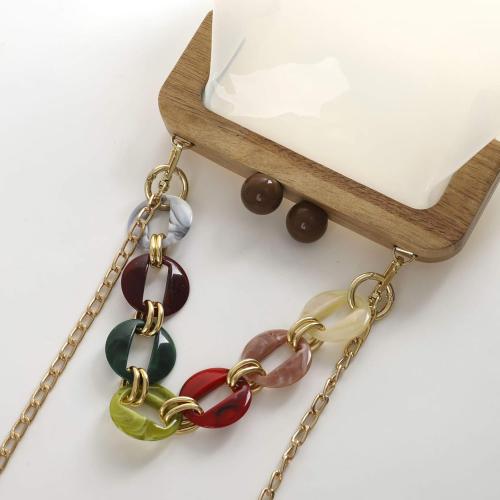 YIFEI YUSHINY Women Transparent PVC Plastic Handbag Crossbody Durable Evening Bag with Removable Acrylic Curb Shoulder Strap