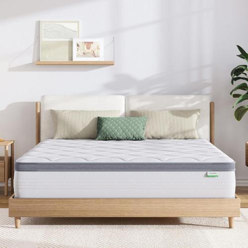 Novilla Full Size Mattress, 12 Inch Hybrid Mattress Full with Comfort Foam, Innerspring Mattresses in a Box, Foam and Spring for Pressure & Pain Relief, Soft Feel but Supportive