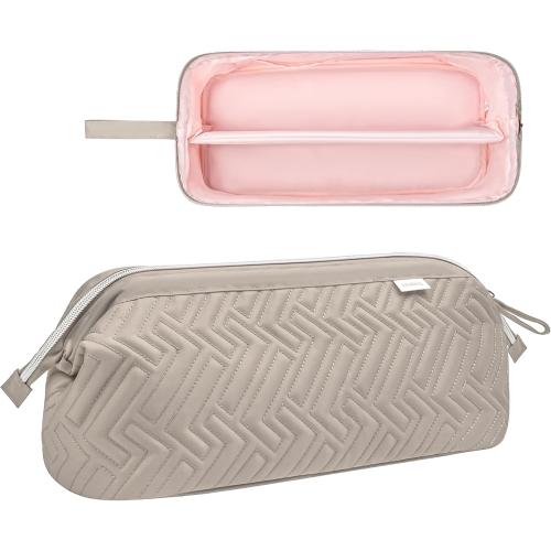 Leudes Hair Tools Travel Bag for Shark Flexstyle Carrying Case Portable Shark Hair Air Wrap Dryer Case Waterproof Dustproof Flat Curling Iron Travel Organizer (Camel)