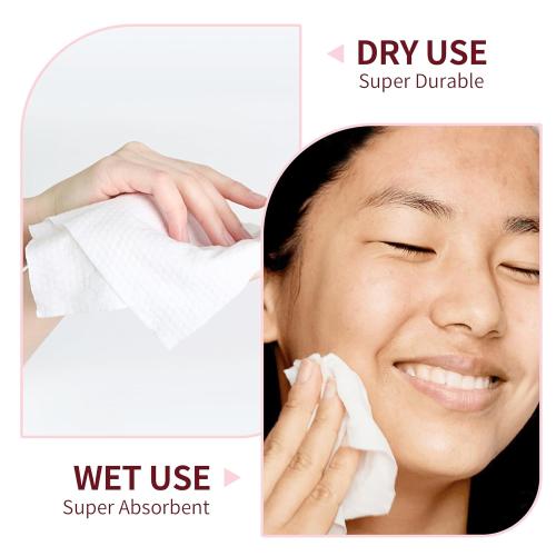 New box damaged 80x10 Face Towels Disposable-80Ct, Face Towelettes for Sensitive Skin, Clean Facial Wipes for Makeup Removing, Facial Cleansing, Travel, Dry Wipes Face Cloths