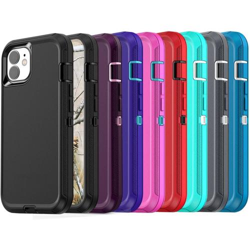 AICase for iPhone 11 Case (6.1), Heavy Duty Drop Protection Rugged Shockproof/Drop/Dust Proof 3-Layer Protective Durable Phone Cover for iPhone 11, Red