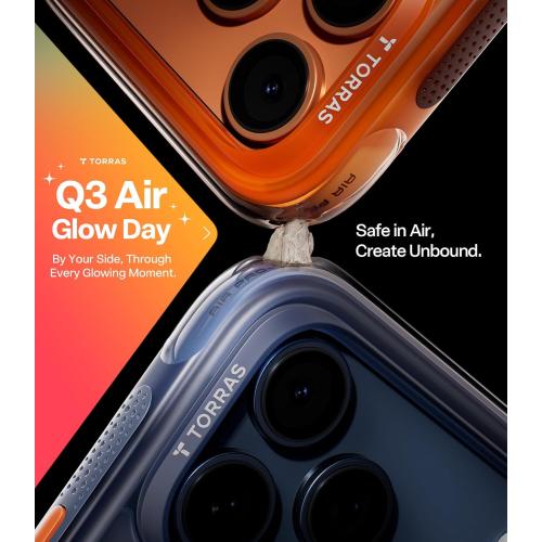 TORRAS Ostand Q3 Air for iPhone 17 Pro Max Case with 360 Magnetic Stand, Fit for MagSafe, Mil-Grade Drop Tested, Camera Control Button, Shockproof Phone Case for iPhone 17 Pro Max 6.9, Midnight Blue