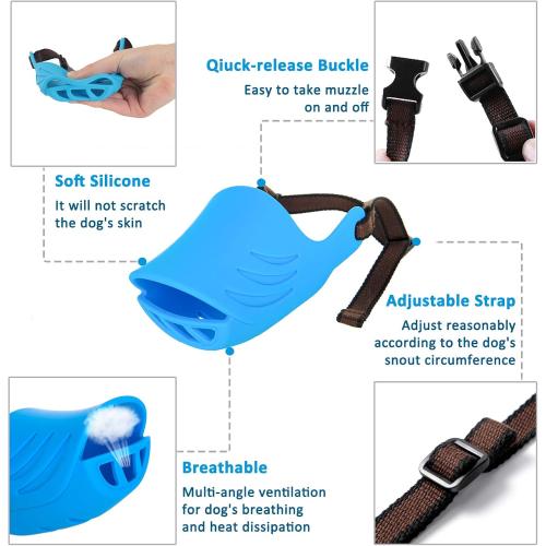 LUCKYPAW Soft Duck Silicone Dog Muzzle