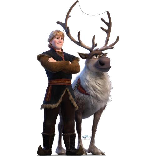 Size 46 x 86 Cardboard People Kristoff & Sven Life Size Cardboard Cutout Standup - Disney's Frozen II (2019 Film)