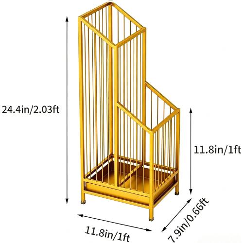 Elegant Metal Umbrella Storage Stand Rack Waterproof Entryway with Decorative, Durable Home & Hotel Entryway, Modern Home Decor, Office Entrance Stylish (Yellow)