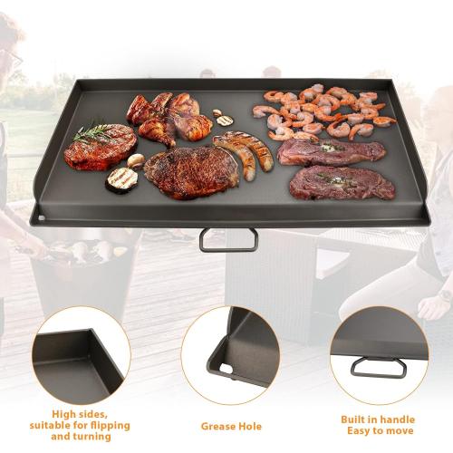 Uniflasy Flat Top Fry Griddle for Camp Chef 3 Burner Stove, Grill Griddle Top for Camp Chef Stove GB90D TB90LW TB90 TB90LWG TB90LWG15 SPG90B CCH3, 3 Burner StoveTop Accessories,16 x 38 Inch