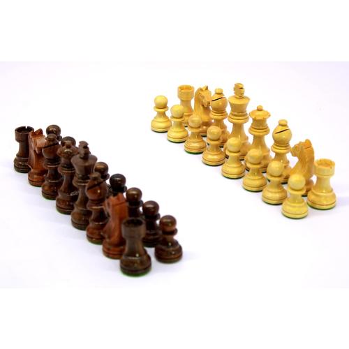 Size 3.75 StonKraft - Wooden Chess Pieces Pawn with Extra Queens Chessmen Figurine Pieces Coins (3.75 King Height)