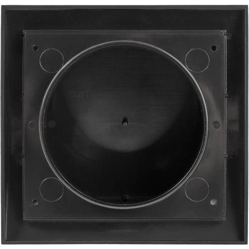 4 Inch Exhaust Hood Vent with Rain Cover, Black, Indoor and Outdoor, HVAC Exhaust Vent Duct Cover, 6 x 6 Exhaust Cap (4 Inch, Black)