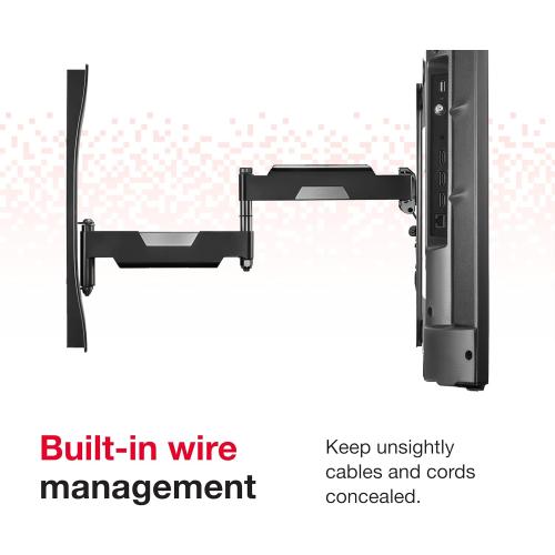 Rocketfish - Full-Motion TV Wall Mount for Most 40 - 75 TVs - Black Non-Retail packaging