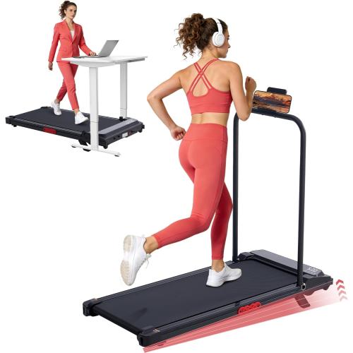 MCRG Walking Pad Treadmill with Incline, 2026 Upgrade Portable Walking pad Treadmill with Handle Bar, 0.6-7.6MPH Small Treadmills Walking Pad for Home Small, 3.5HP, 350LBS