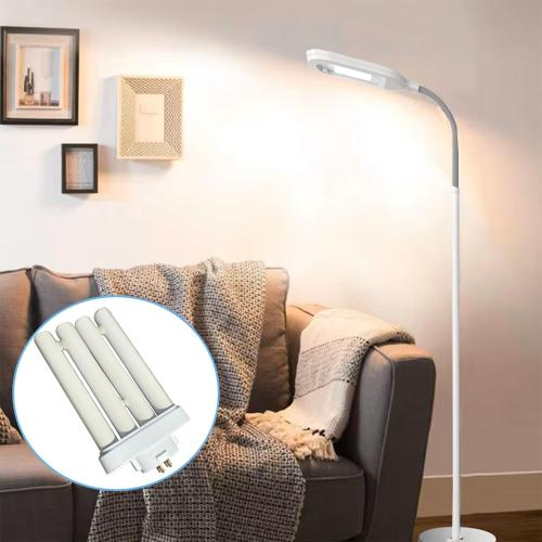 CFML27VLX Full Spectrum Fluorescent Bulb, 6500K Natural Daylight Replacement for Verilux 27W Desk & Floor Lamps Light,GX10Q-4 4 Pin Base in a Square