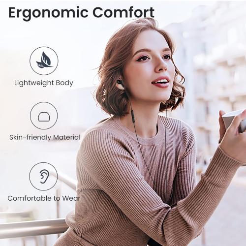 Guguearth Wired Headphones Earbuds for iPhone with Lightning Connector,Apple MFi Certified, Magnetic Wired Ear Buds Earphones with Built-in Mic Compatible 14 13 12 11 Pro Max X XS XR 8 7 Plus(Black)