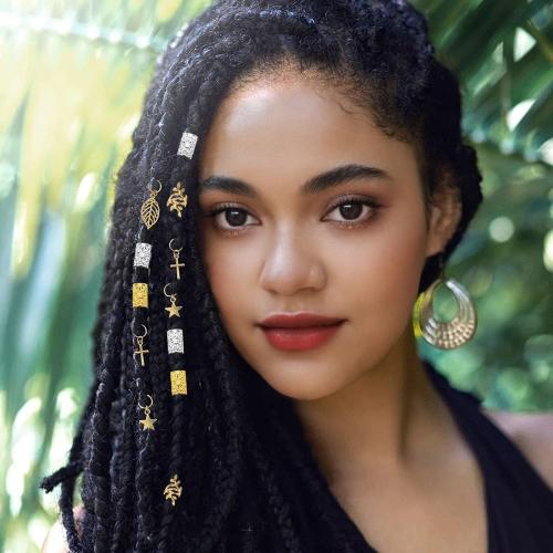 80 PCS Gold Dreadlock Beads Hair Jewelry Braids Accessories for Goddess Locs Crochet Passion Twist Hair Rings Soft Metal Adjustable Braiding Cuffs (80Pcs, Gold)‼️missing pieces‼️
