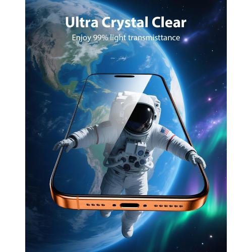 Mkeke Screen Protector Compatible with iPhone 17 Pro, 3 Pack Tempered Glass [9H  Hardness] [Military-Grade Drop Protection] [Sensitive Touch] [Easy Installation Frame] [HD Clear] for 6.3 inch