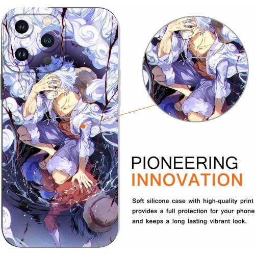 2 Pack Anime Phone Case for iPhone 13 Pro Max 6.7in,Manga Print Aesthetics Cases,Cool Comics Cartoon Design Women Men Girls Boys,Lens Protection Soft Cover Funda iPhone13 Max,Pattern 1
