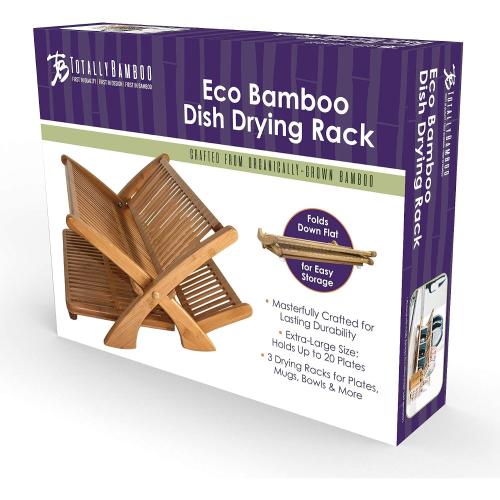 Totally Bamboo Eco Collapsible Bamboo Dish Drying Rack