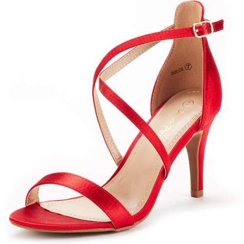 Size/7.5 DREAM PAIRS Women's Dolce Fashion Stilettos Open Toe Pump Heel Sandals