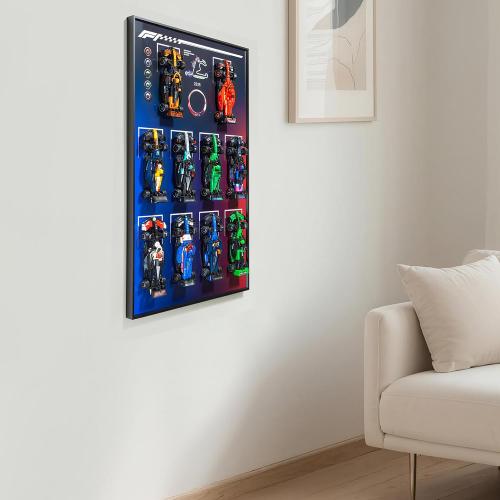 Wall Mount Made for Lego Speed Champions F1,Performance Race Car Building Set 77242-77251,Adult Collectibles Wall Display Mount, Home or Office Décor, Gradient Color (NNo Car Included)