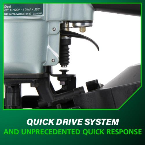 Metabo HPT Roofing Nailer, Pro-preferred Pneumatic Power Nailers, Ideal for Asphalt Roofing Shingles, 16 Degree 7/8″ to 1-3/4″ Roofing Nails, NV45AB2