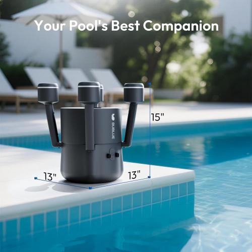 (2026 Upgrade) BUBLUE F10 Pool Surface Skimmer Robot, Pool Cleaner with App Control,Powerful Suction,5L Filter, Dual Cleaning Modes, AI Navigation,Ideal for In-Ground & Above-Ground Pools,Space Gray ‼️used and could have missing pieces ‼️