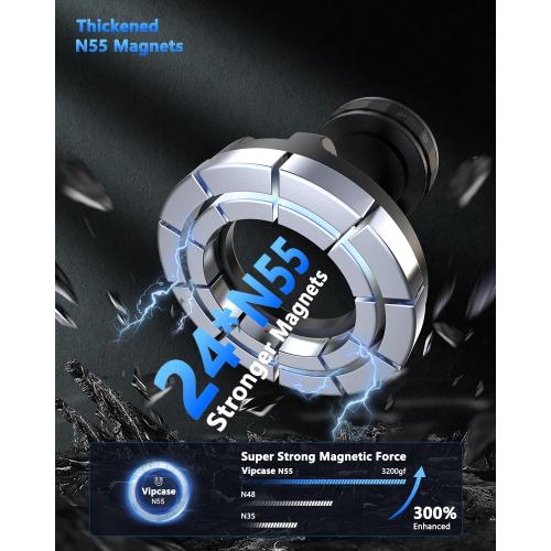 Vacuum Magnetic Car Phone Holder for Mag-Safe [89 LBS Suction & 3200gf Magnetic] 360° Adjustable Ultra Suction Cup Phone Holders for Your Car, Car Mount for iPhone 17 Pro Max 16 15 14 13 12 Air Plus