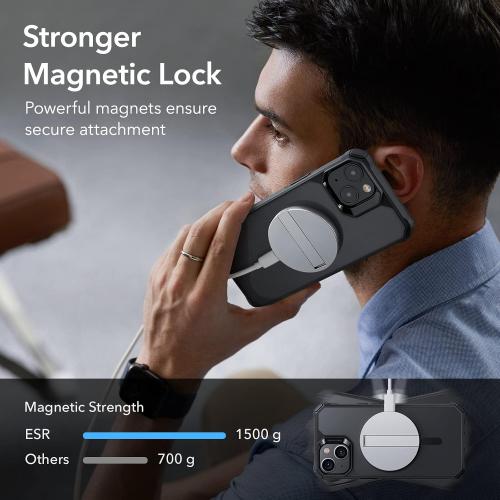 ESR for iPhone 14/13 Case, MagSafe Compatible, Military-Grade Protection, Shock-Absorbing Corners, Scratch-Resistant, Anti-Yellowing Acrylic Back, Slim Protective, Air Armor Series, Frosted Black
