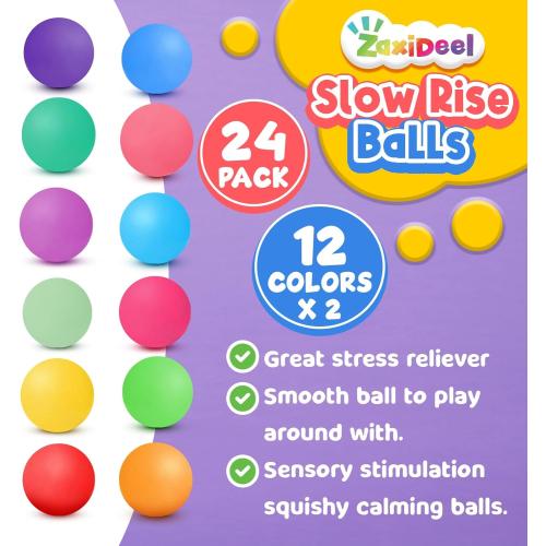Squishy Stress Balls for Kids - 6 Pack Dough Squishy Fidget Toys for Anxiety Relief, Classroom Prize Party Favors Bulk Toys, Goodie Bags Stuffer for Kids, Easter Basket Stuffers for Boys Girls