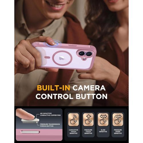 Miracase for iPhone 17 Case 6.3'', Full-Body Military Grade Drop Protection Outdoor Phone case with Built-in Glass Screen &Camera Control,Easy Installation,No Gap,Compatible with MagSafe, Purple