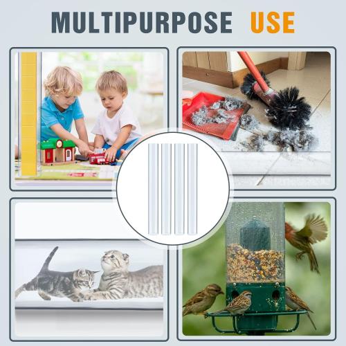 2 Sets Size Large  Dust Collection Clear PVC Pipe  Long Rigid Clear Tube with Rigid Strap Clamp Heavy Duty Unbreakable Plastic Pipe Stainless Steel U Bracket for Dust Collection