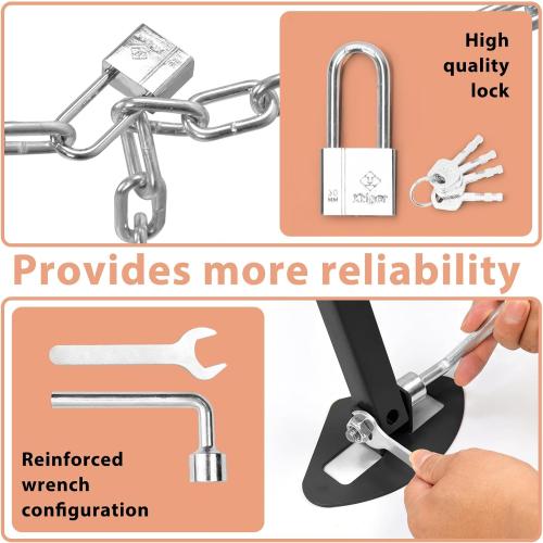 Gooseneck Tripod Stabilizer for 5th Wheel or Trailer, Adjustable Stabilizer with 7500lb Load Capacity, Tripod Jack for Fifth-Wheel Trailers, RVs, and Campers