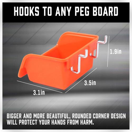 HORUSDY 150 PCS Pegboard Hooks Assortment Kit – 15 Types Heavy Duty Pegboard Accessories with Bins – Fits 1/8 & 1/4 Inch Pegboard Metal Hooks for Garage, Workshop, and Tool Organization