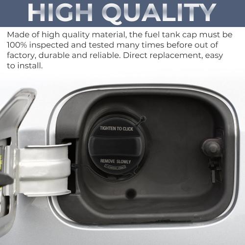 Gas Cap, Fuel Cap for Honda Acura, 2005-2007 Accord, 2005-2006 CRV MDX RSX | For 2011-2014 CR-Z, 2005-2010 Odyssey, 2006-2011 Element, 2005-2008 Pilot, 2006-2009 S2000 Ridgeline, Acura MDX 17670-SHJ-A31