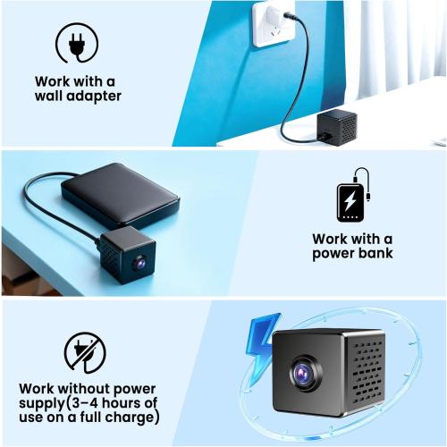 Hidden Camera, Spy Camera with 4K Live View, Motion Detection Nanny Cam Hidden Camera, Mini Camera with Cloud & SD Storage, Night Vision Spy Cam, Quick Setup Indoor Camera for Baby, Pet and Older